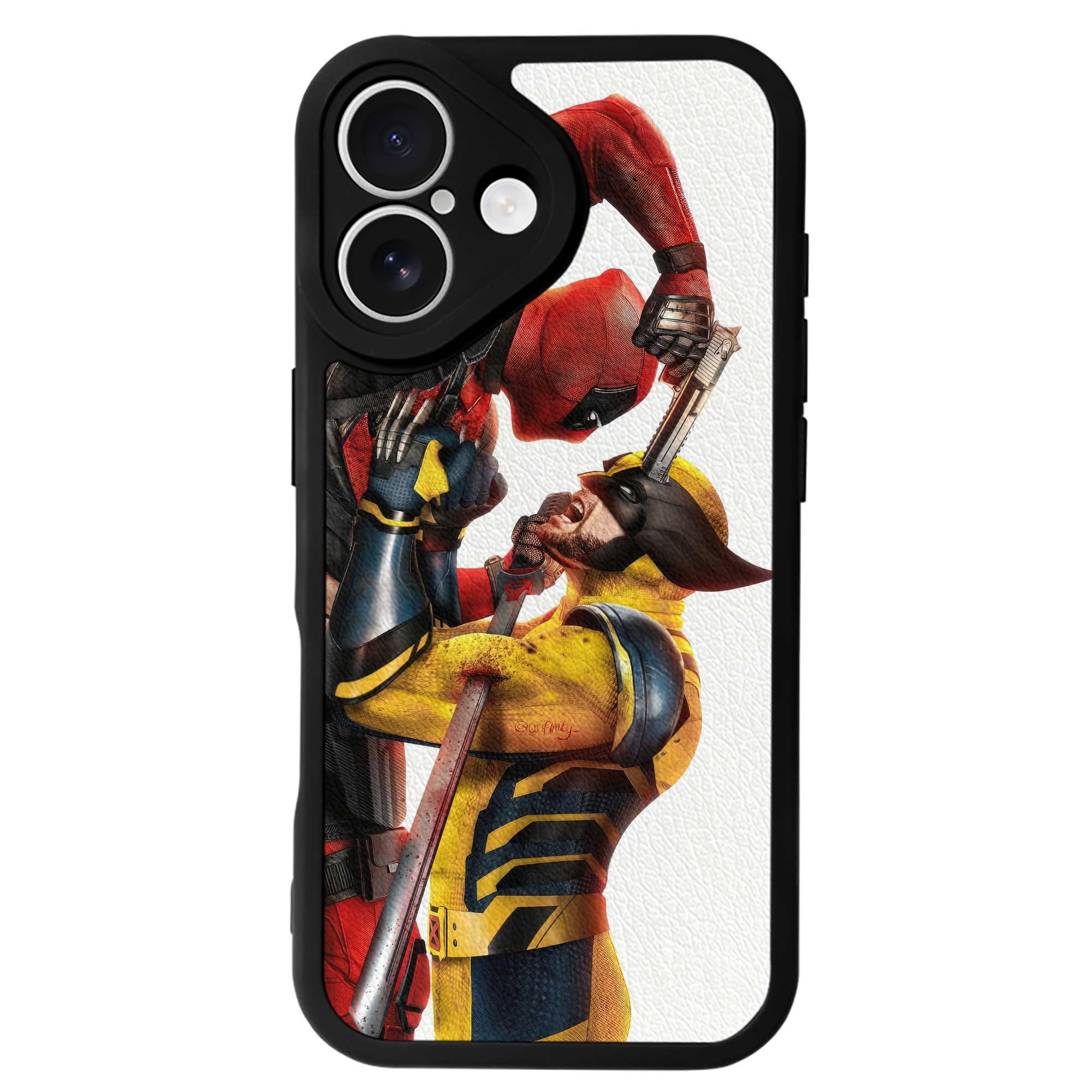 （画像用） Deadpool デッドプール 【iPhone 16シリーズ対応】シリコンスマホケース（レザー調） 材質：シリコン